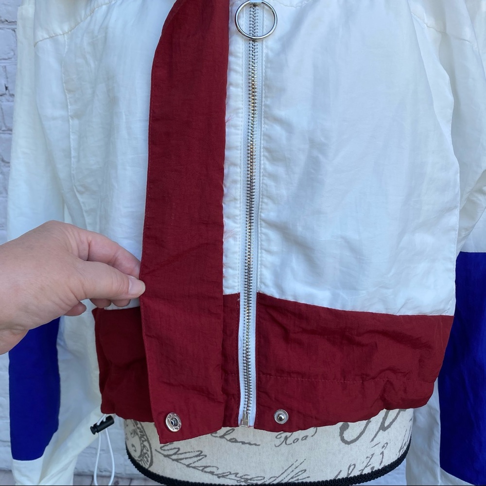 Missguided Color Block Hooded Windbreaker Zip - Picture 2 of 14